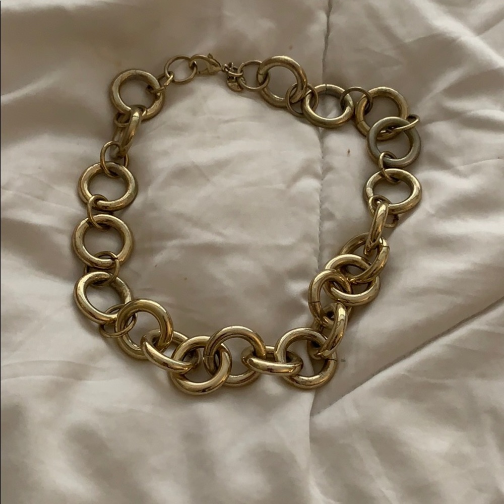 Chunky j crew gold necklace
